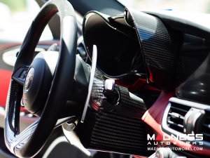 Alfa Romeo Giulia Instrument Cluster Cover - Carbon Fiber - QV Model - Italian Theme